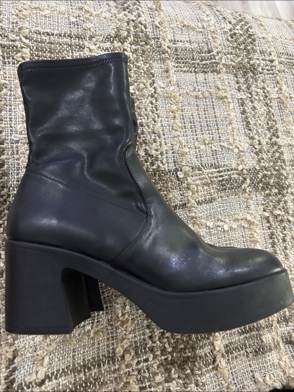 Steve Medden Women's Black Platform Ankle Boots Size 8 - Picture 11 of 15